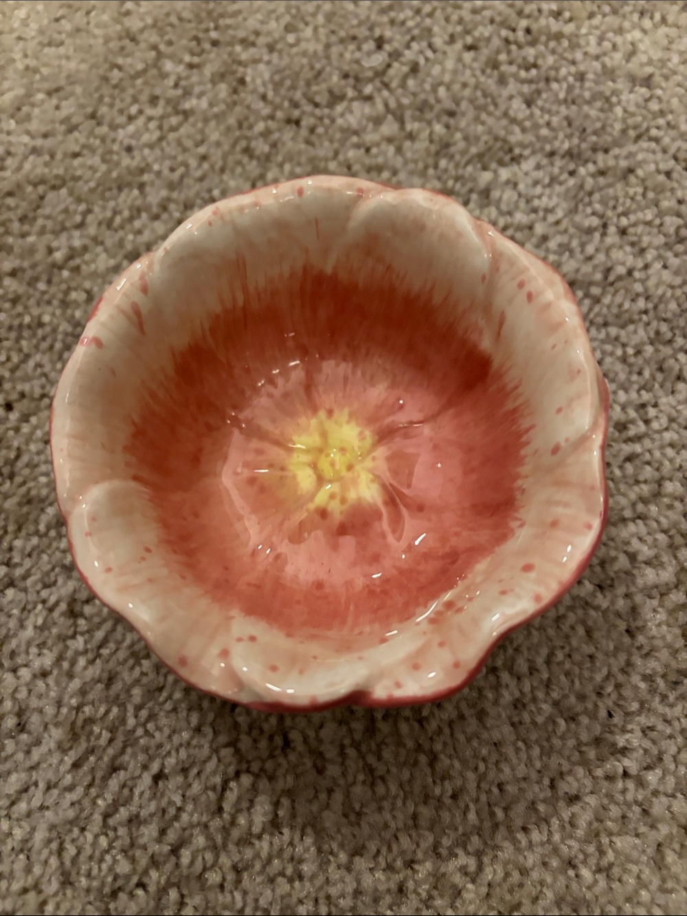 Threshold Jewelry Dish Pink Ceramic Flower Bowl Hibiscus